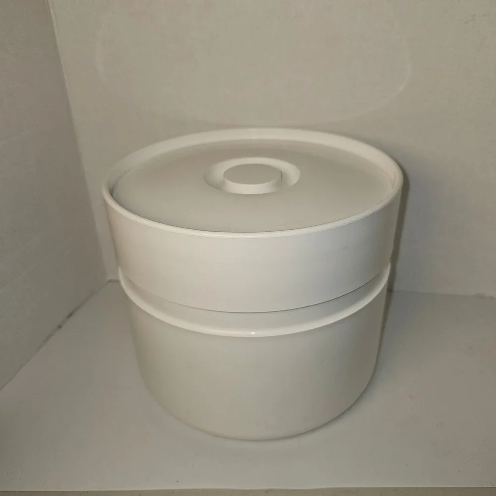MCM 1970 Heller Sergio Asti White Melamine Ice Bucket Made in Italy Vintage Bar
